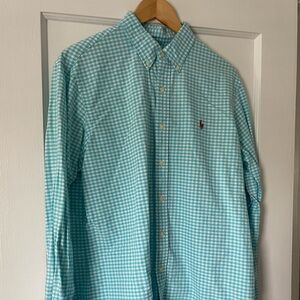 Gorgeous Aqua Blue Ralph Lauren Button Down - Lightly Worn!